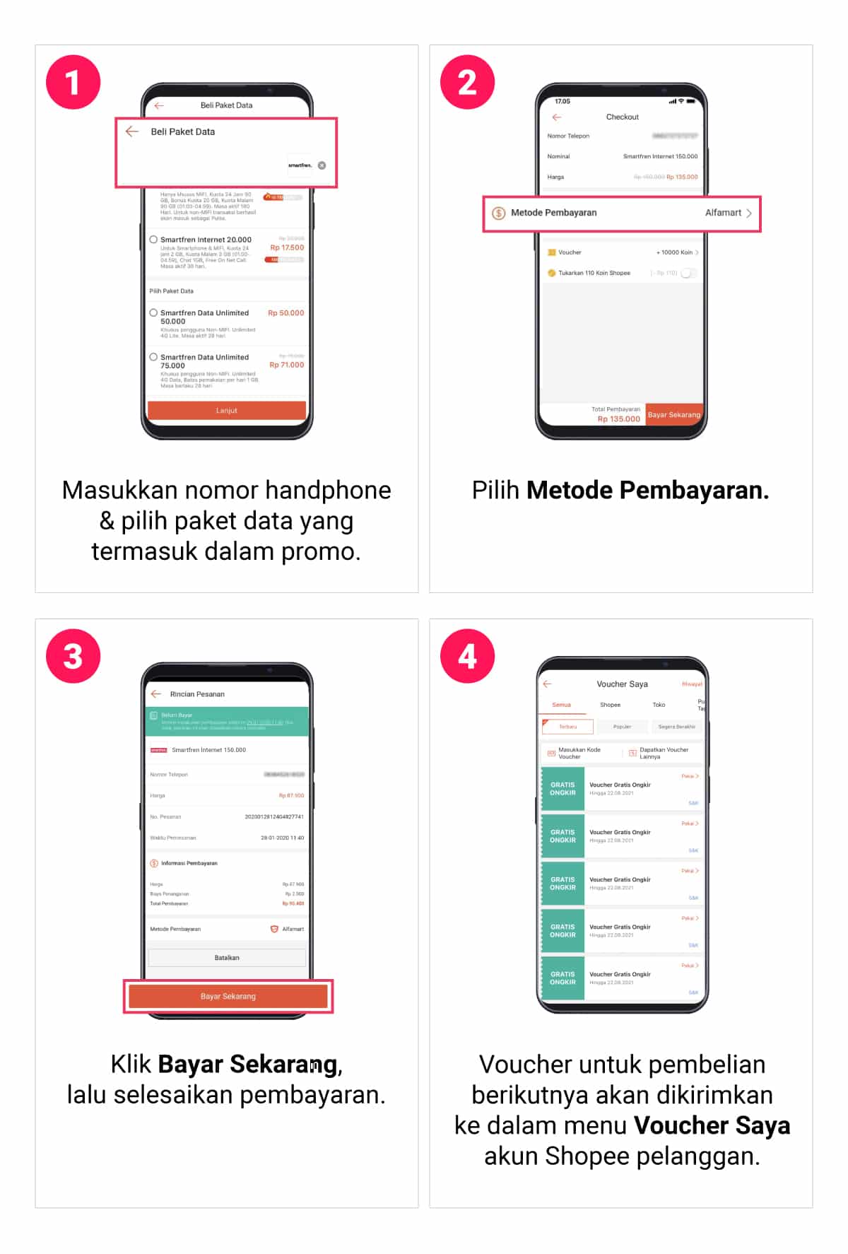 Cara Beli Voucher Smartfren Di Shopee Dan Via MySmartfren Mudah 2024